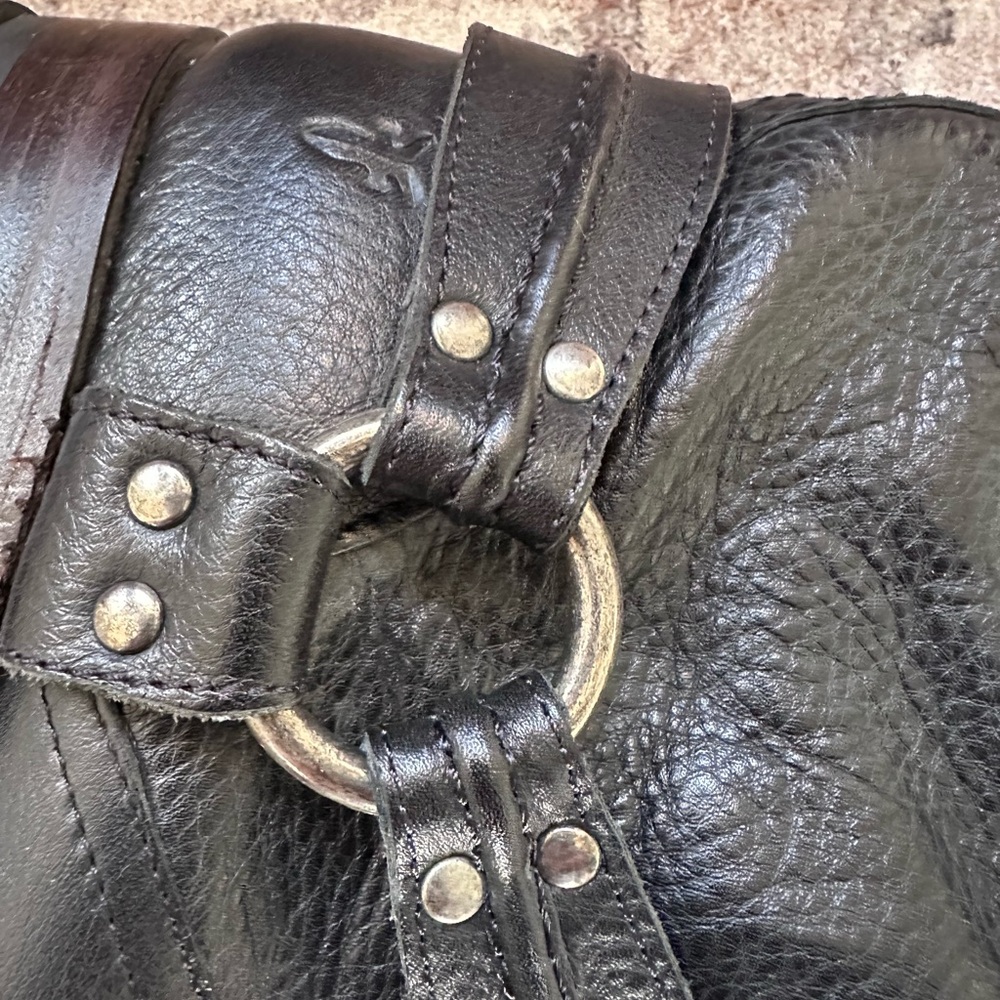 Frye Maxine Trapunto Shortie Black Leather Boot sz 8.5 - Picture 11 of 15